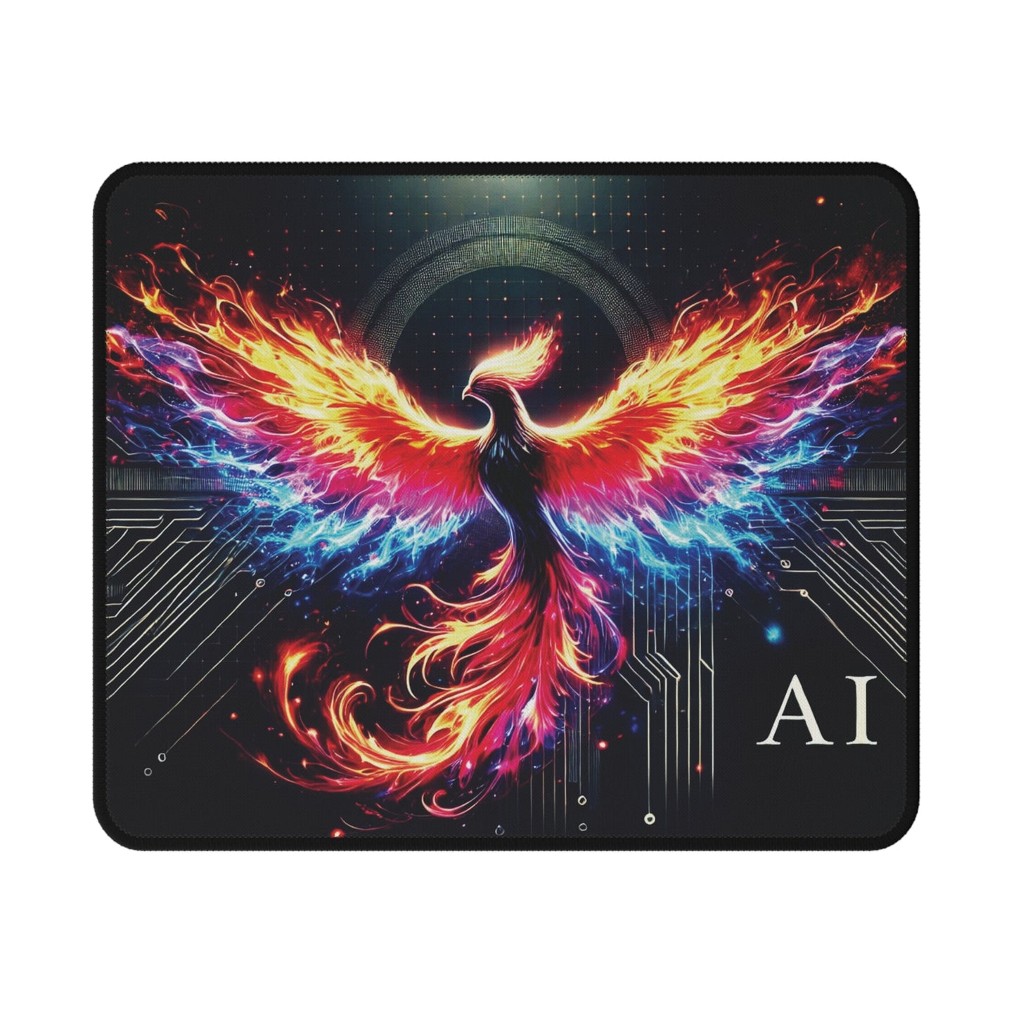 AI Phoenix Non-Slip Gaming Mouse Pad | Vibrant Design for Gamers