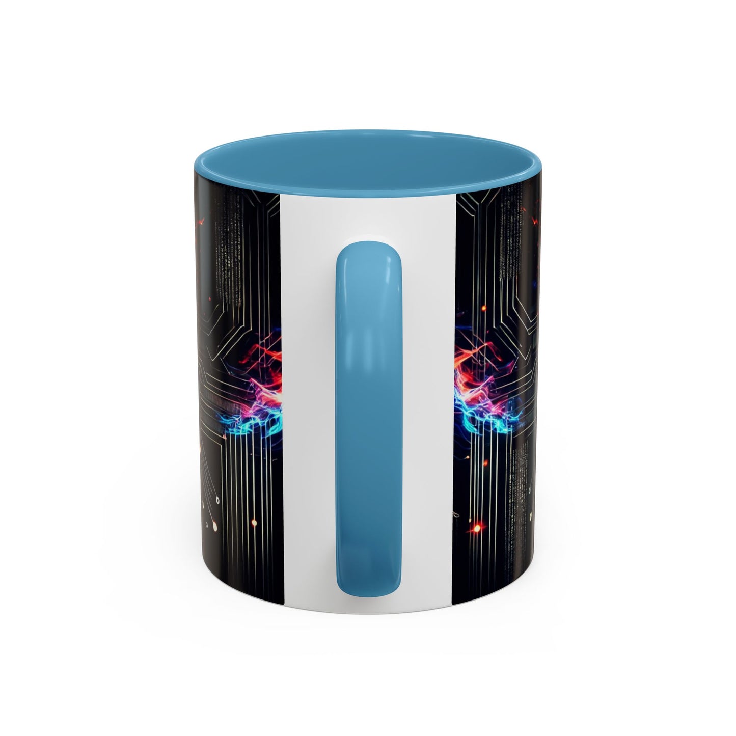 Phoenix AI Accent Coffee Mug - Colorful Artistic Design for Tech Lovers