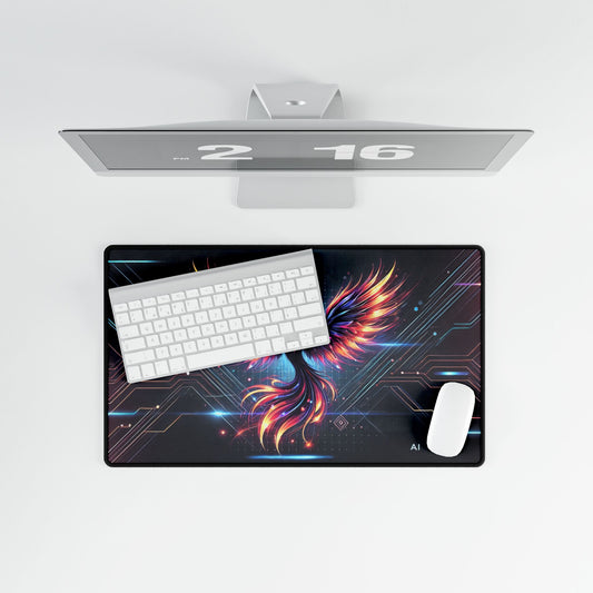 Vibrant Phoenix Desk Mat | Colorful Gaming & Office Decoration