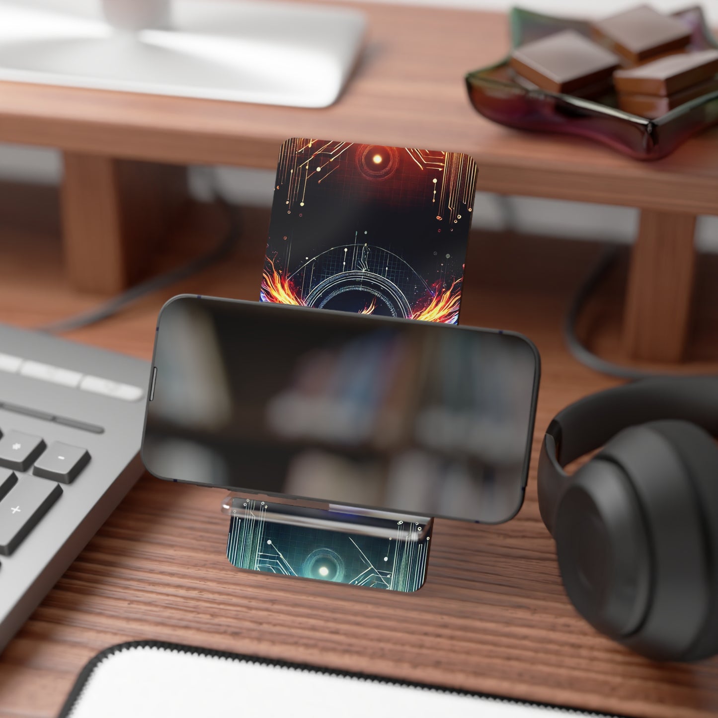 Phoenix Art Mobile Display Stand - Vibrant Smartphone Holder