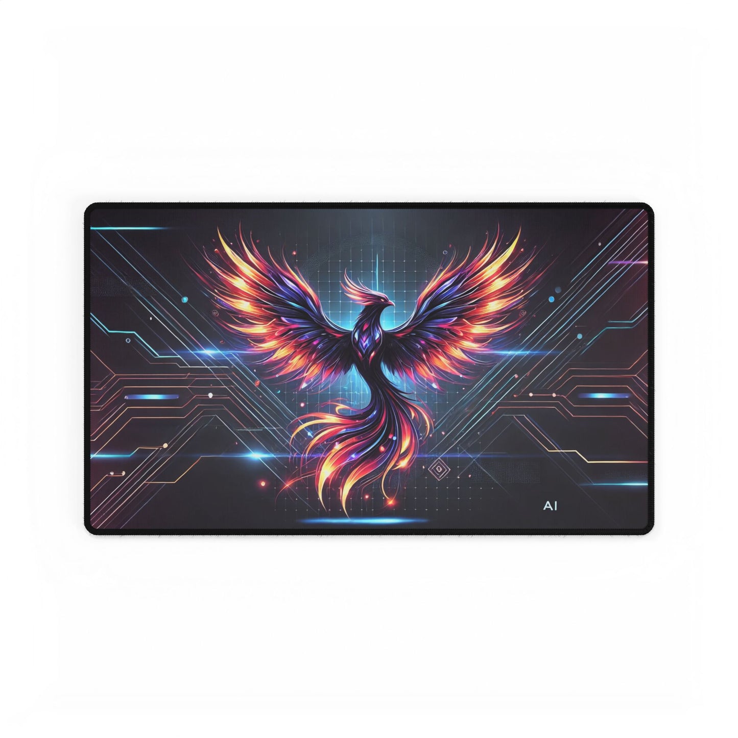 Vibrant Phoenix Desk Mat | Colorful Gaming & Office Decoration