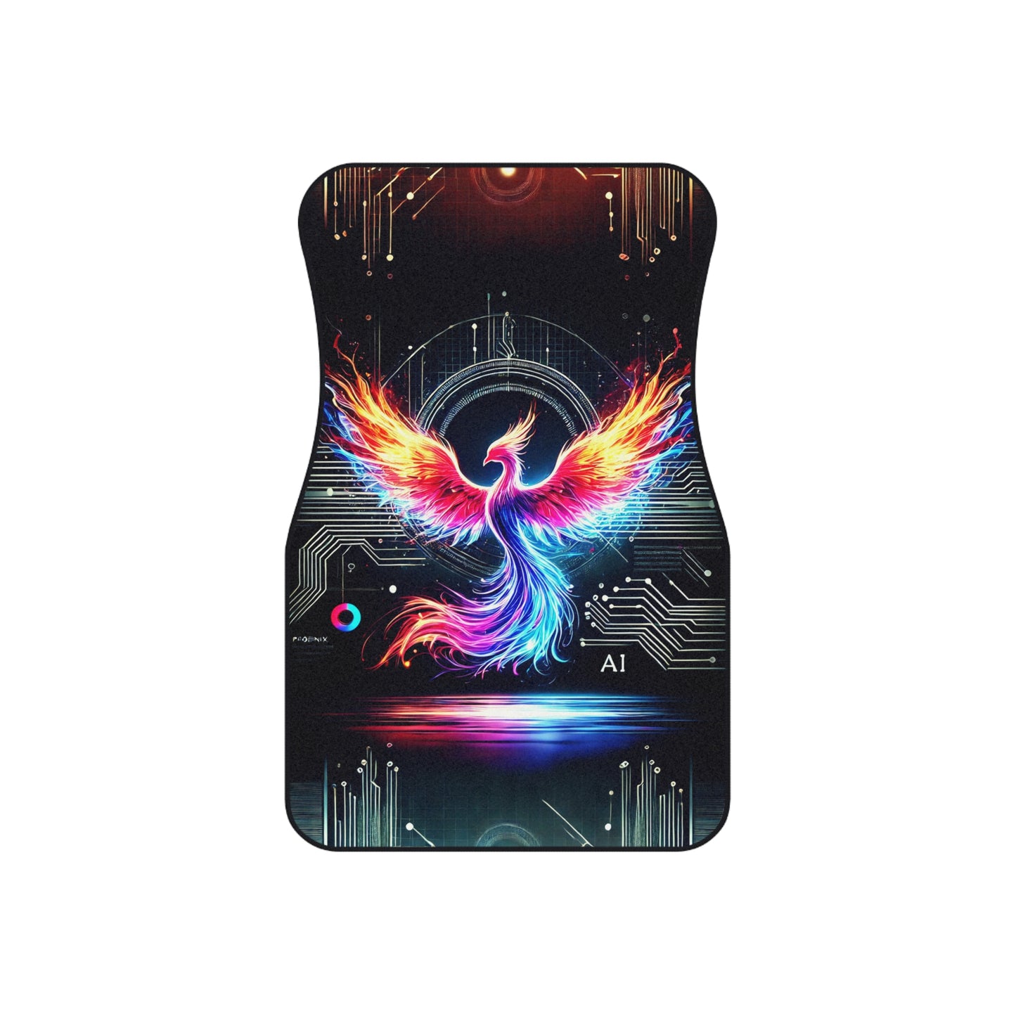 Vibrant Phoenix Car Mats Set of 4 - Unique AI Design for Modern Vehicles