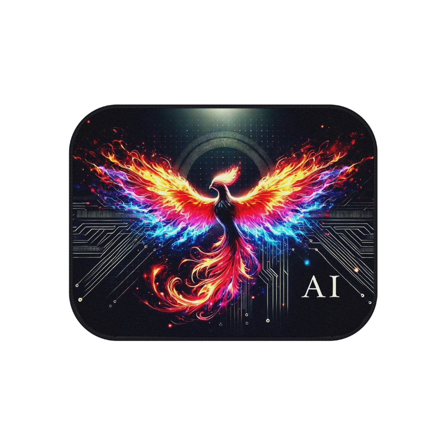 Vibrant Phoenix Car Mats Set of 4 - Unique AI Design for Modern Vehicles